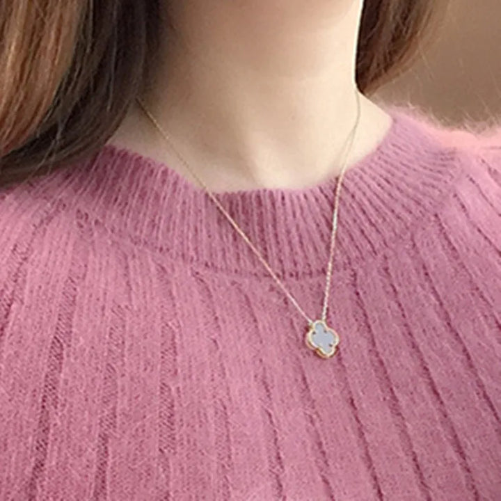 Bianka - Suéter de cachemira para mujer suave, oversize, elegante, de punto acanalado