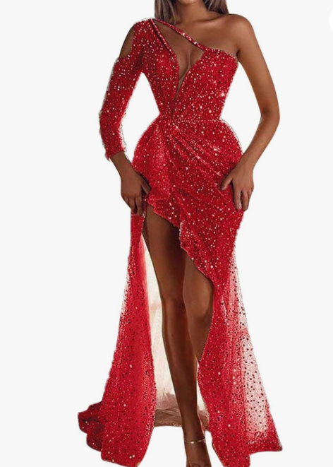 Millicent – Vestido de noche elegante para mujer con corte asimétrico