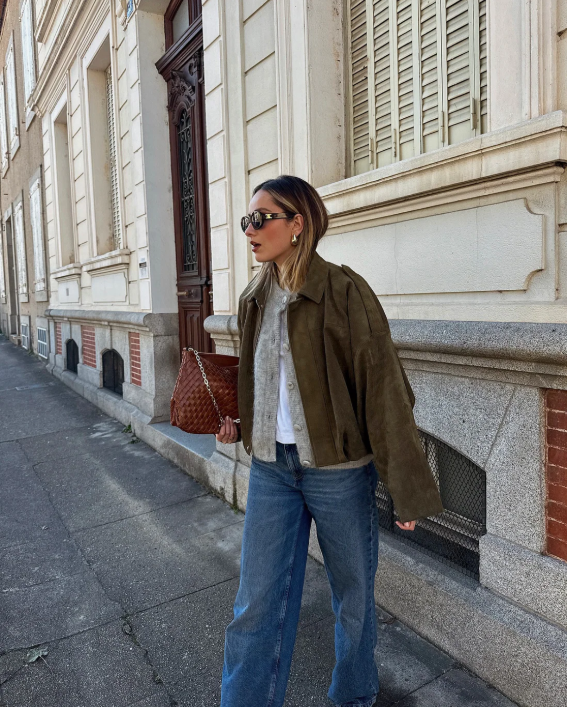 Bertha– Chaqueta de Ante Oversize para Mujer