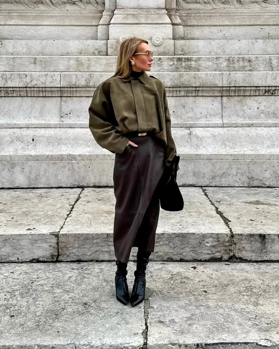 Bertha– Chaqueta de Ante Oversize para Mujer