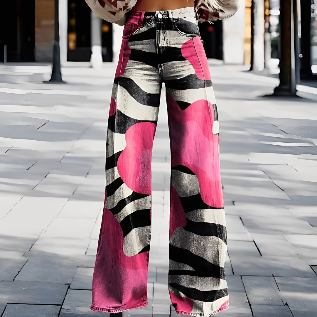 Patsy - Pantalones elegantes y de estilo con pierna ancha para mujeres
