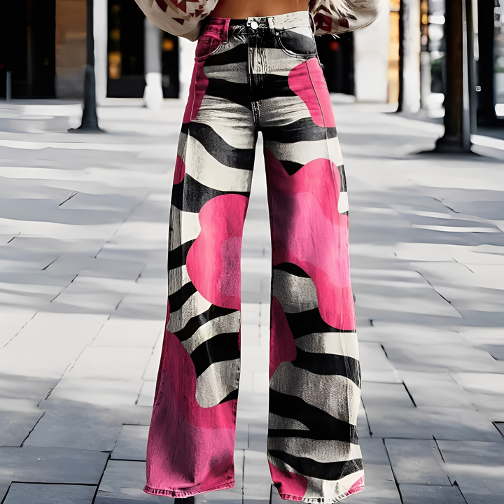 Patsy - Pantalones elegantes y de estilo con pierna ancha para mujeres