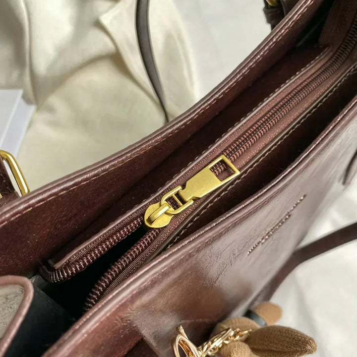 Zara | Elegante bolso de cuero + perchero para bolso gratuito