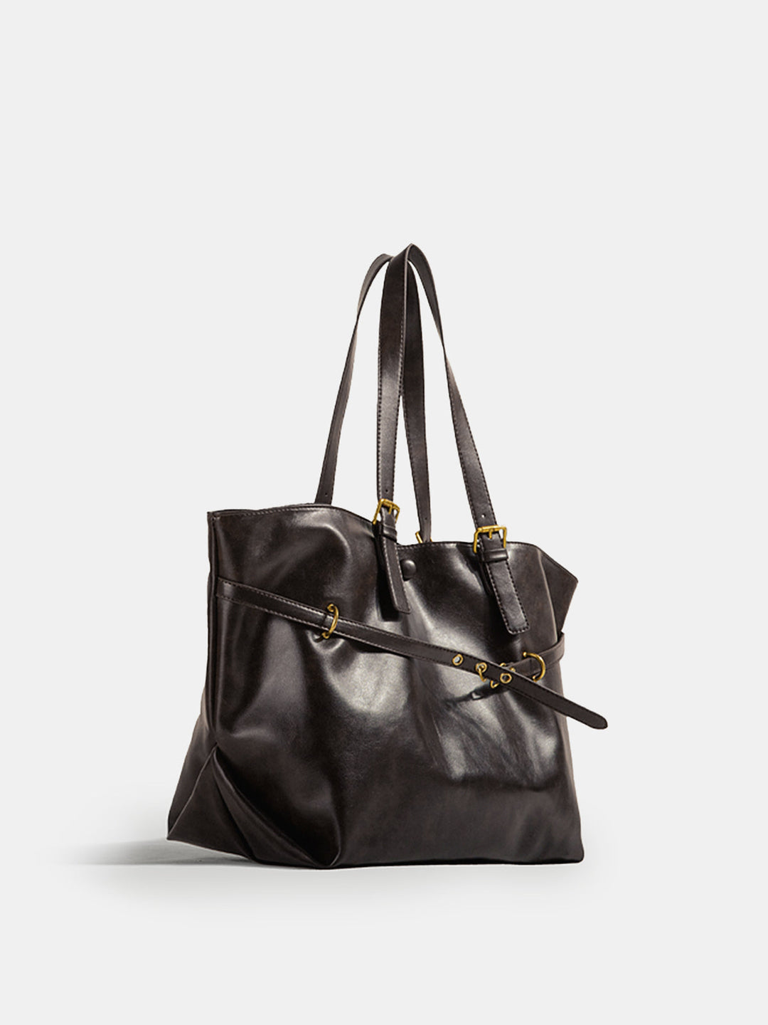 Iris | Bolsa shopper con tiras decorativas y hebillas, elegante y espaciosa