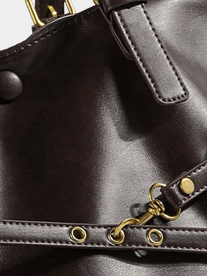 Iris | Bolsa shopper con tiras decorativas y hebillas, elegante y espaciosa