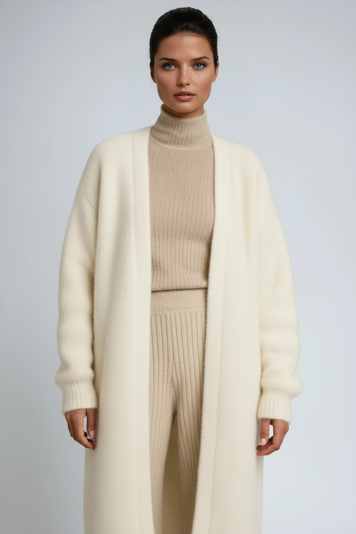 Hanna | Cárdigan largo y elegante para mujer de suave punto