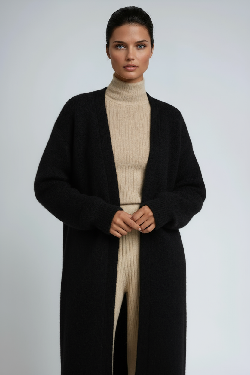 Hanna | Cárdigan largo y elegante para mujer de suave punto