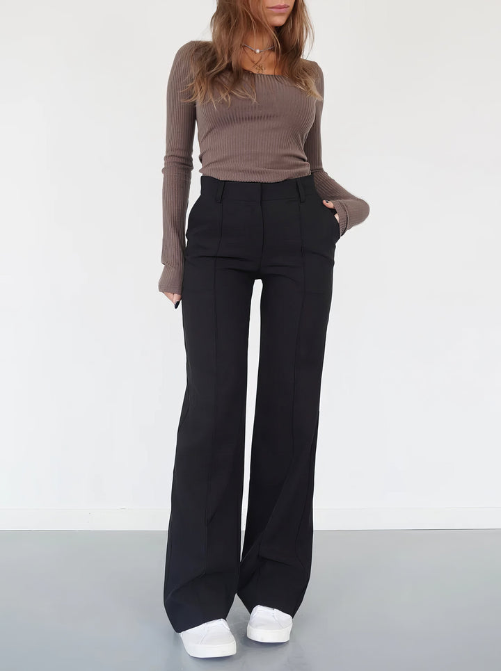 Isabella | Pantalones elegantes de mujer de cintura alta