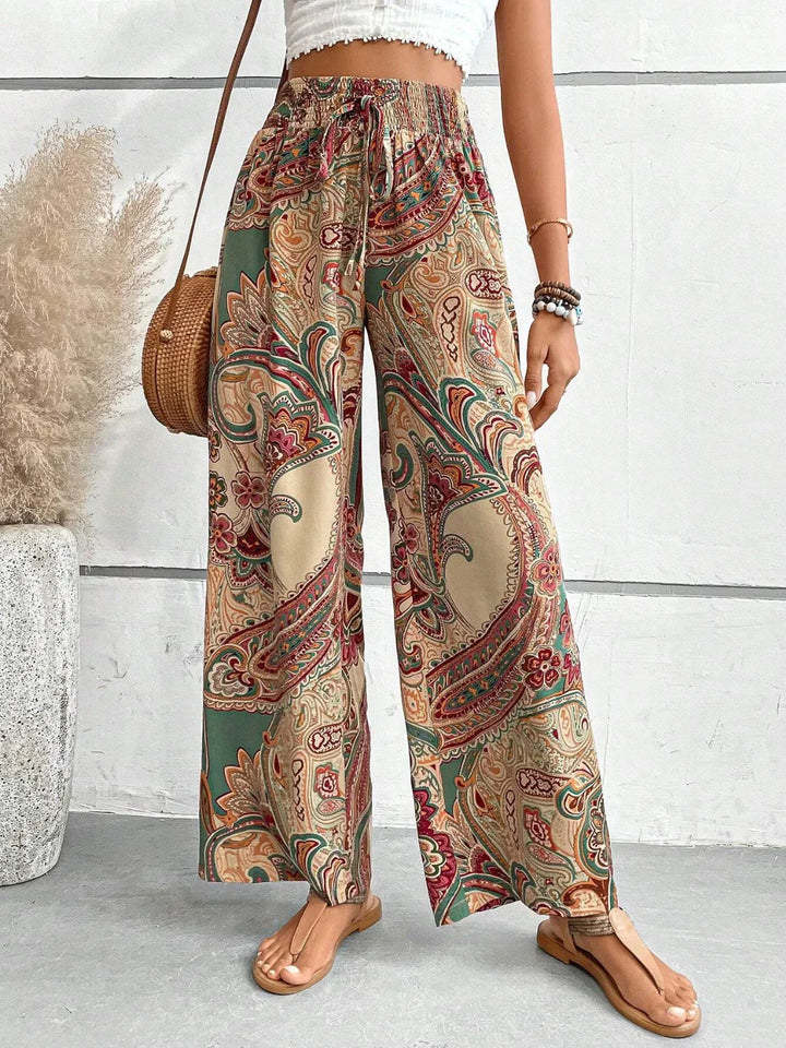 Daphne | pantalones boho anchos para mujer con estampado, ligeros y estilosos