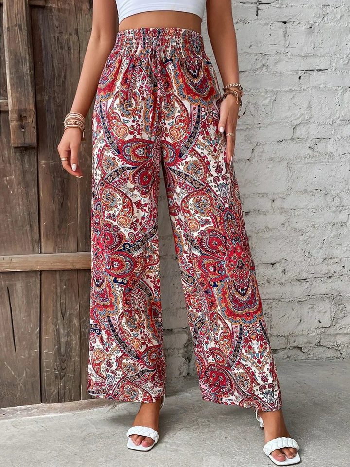 Daphne | pantalones boho anchos para mujer con estampado, ligeros y estilosos