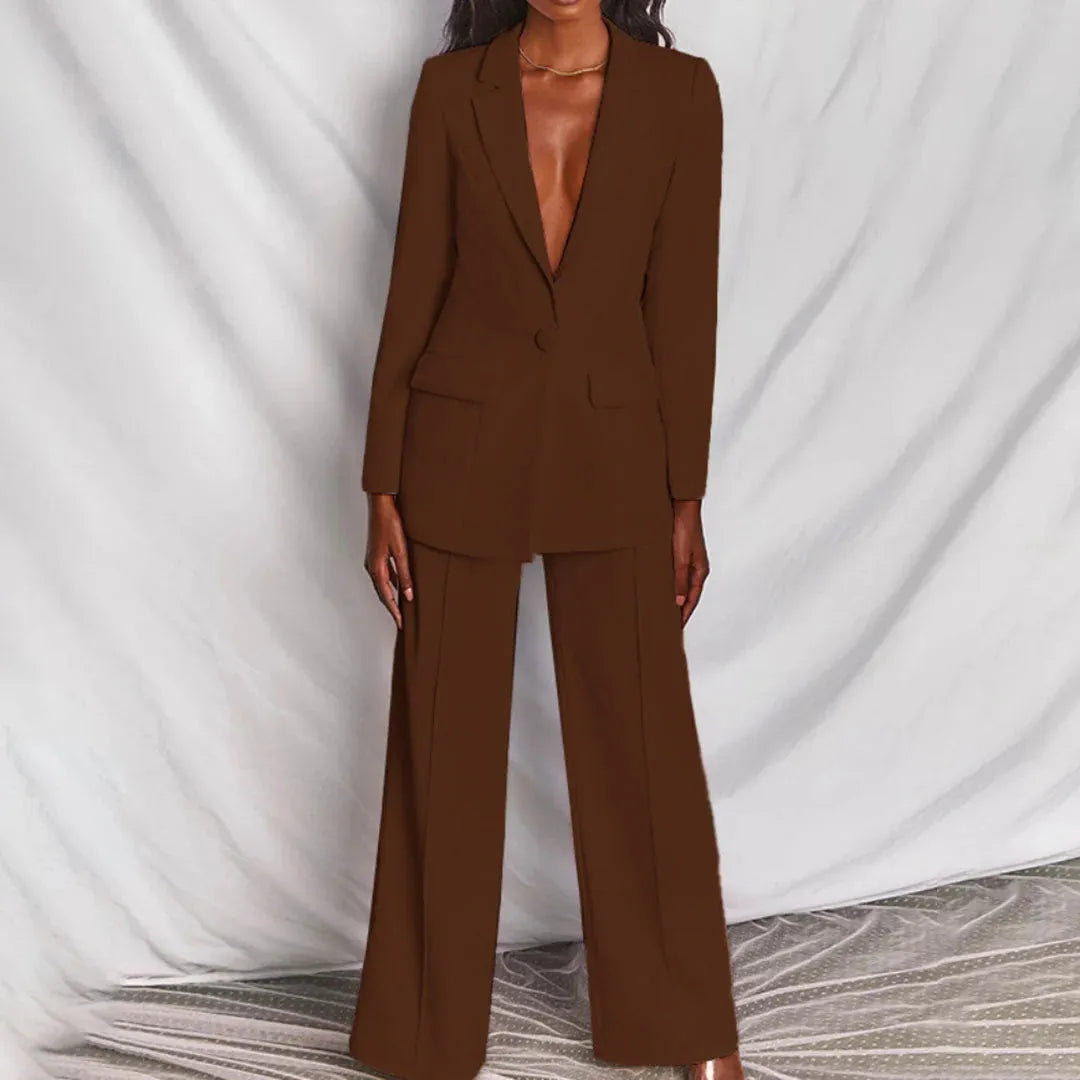 Courtney | Traje de mujer con pantalones, chaqueta larga y ancha