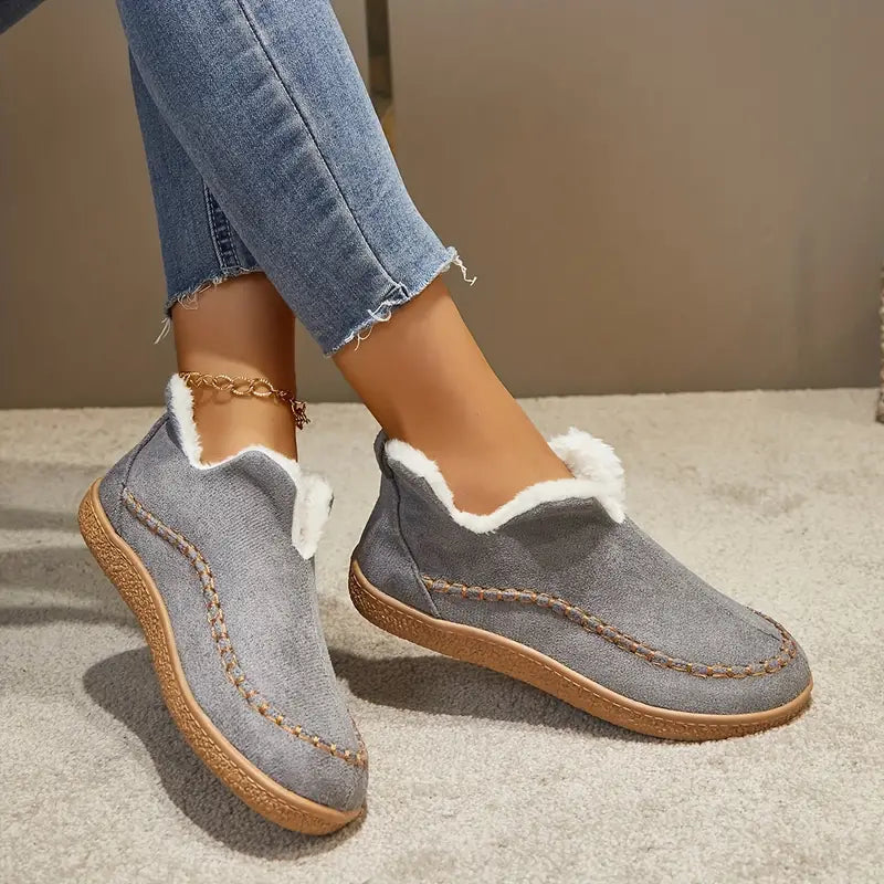 Sylwia | Zapatillas de casa para mujer con forro y suela de goma