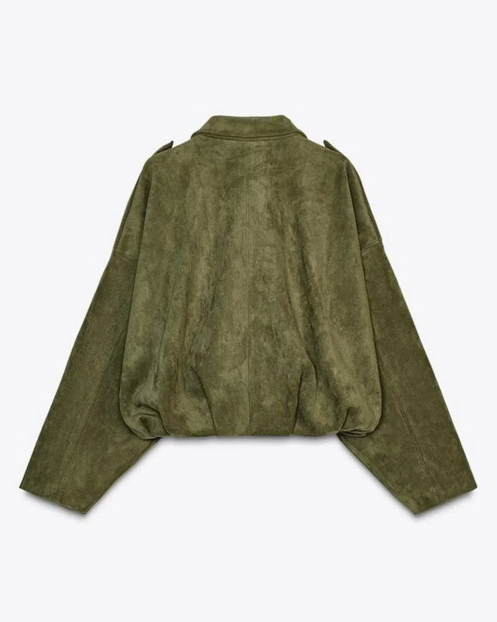 Bertha– Chaqueta de Ante Oversize para Mujer
