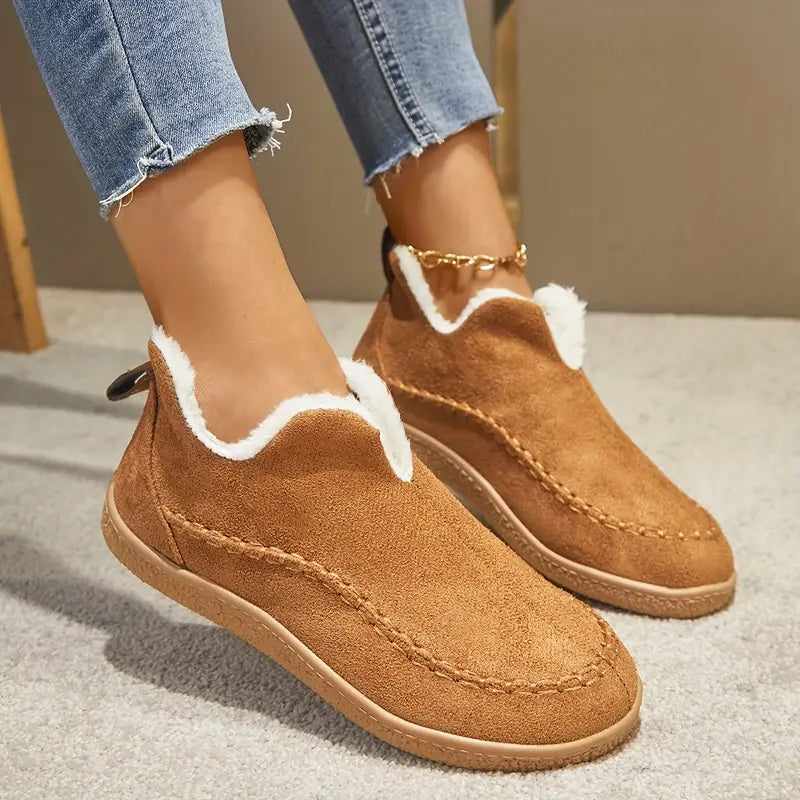 Sylwia | Zapatillas de casa para mujer con forro y suela de goma