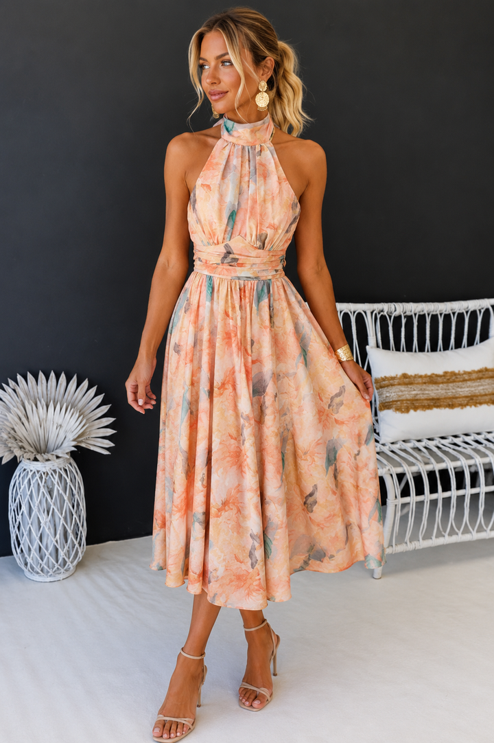 Matilda | Vestido de noche largo para mujer: con atado al cuello
