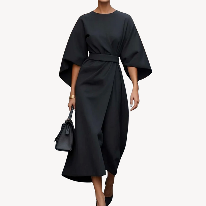 Viviana | Vestido midi elegante con mangas anchas