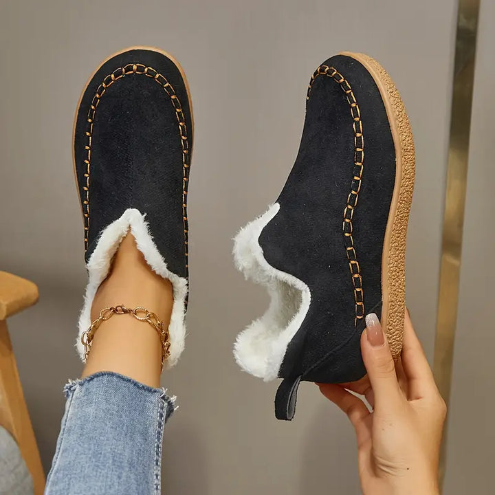 Sylwia | Zapatillas de casa para mujer con forro y suela de goma