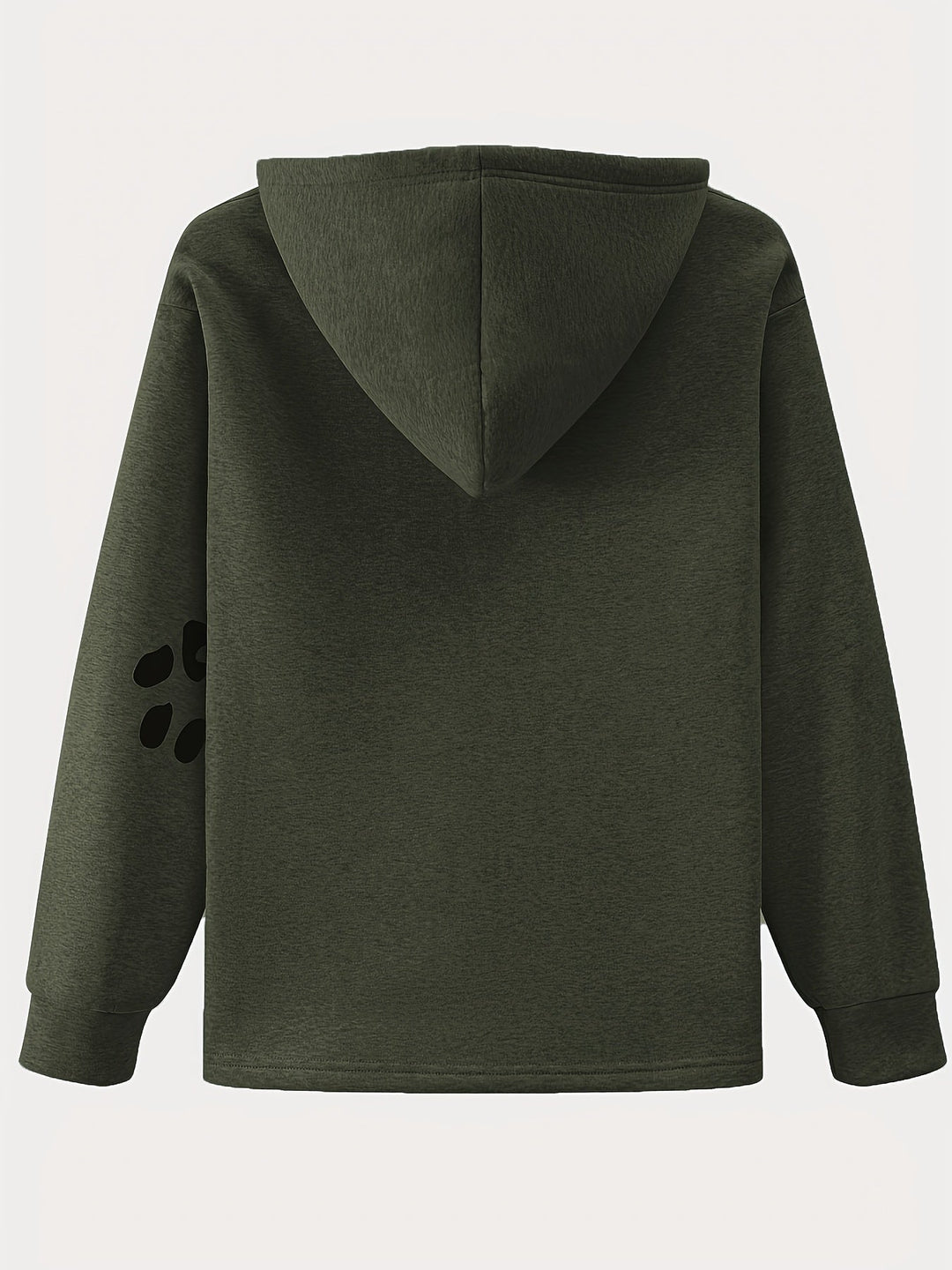 Aveline - Sudadera femenina con capucha y diseño de perro y pata