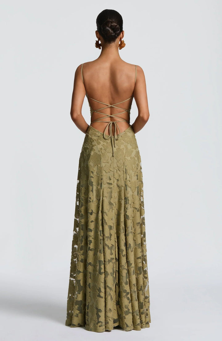 Lilly | vestido de noche femenino con corte en A, estilo maxi