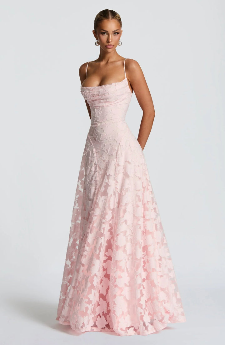 Lilly | vestido de noche femenino con corte en A, estilo maxi