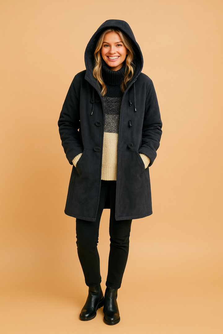 Arlena | Abrigo de invierno para mujer, cálido y elegante, con capucha