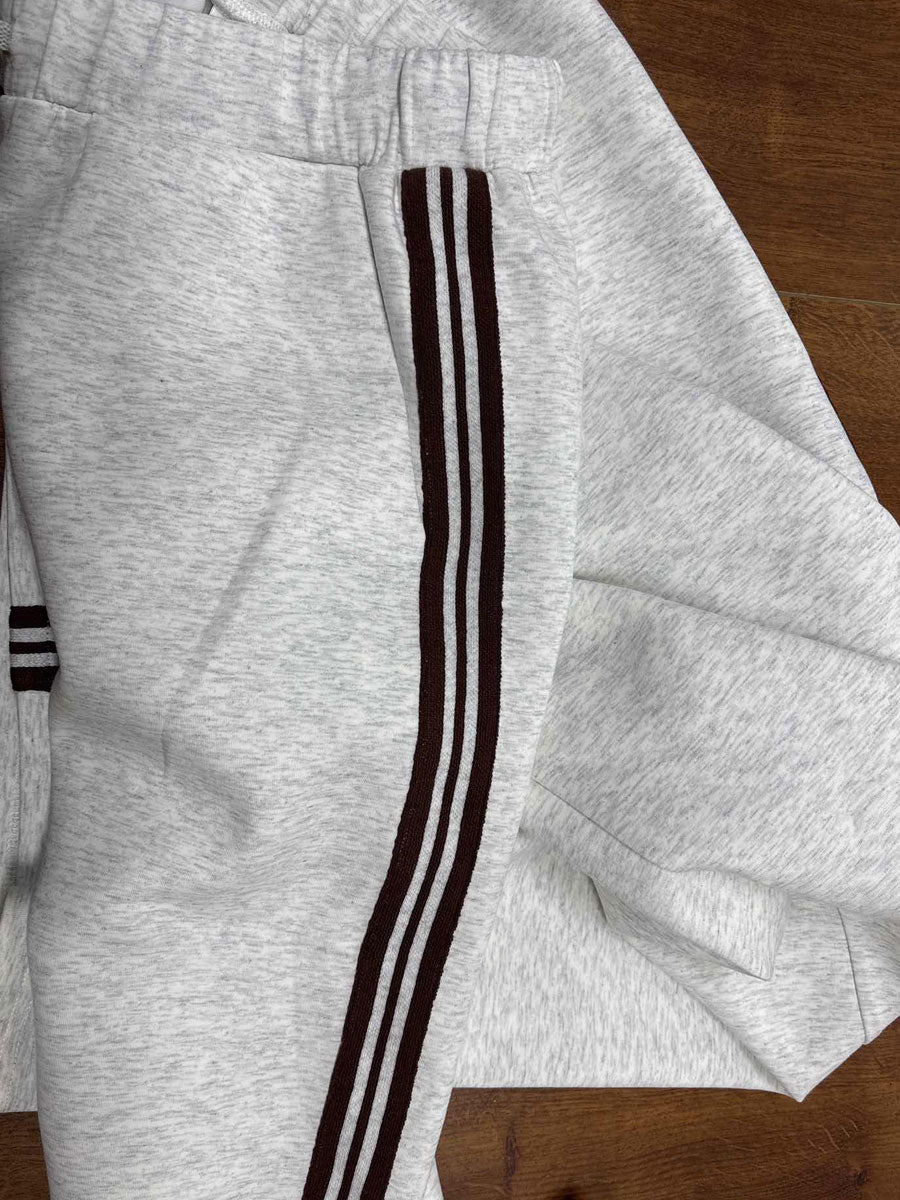 Lori | Conjunto de mujer con sudadera de media cremallera y pantalones de pierna ancha