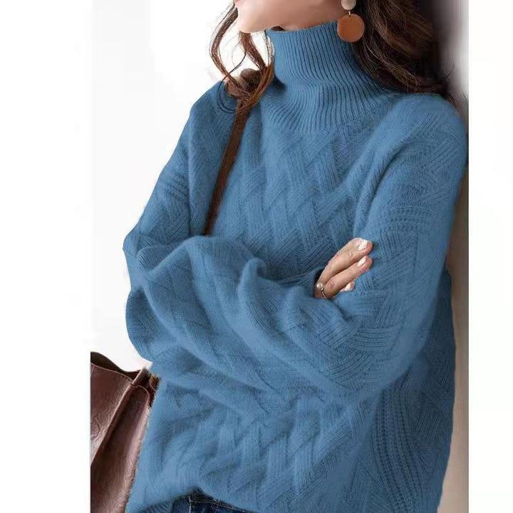 Aurora | Suéter de cachemira de lujo para mujer con cuello alto