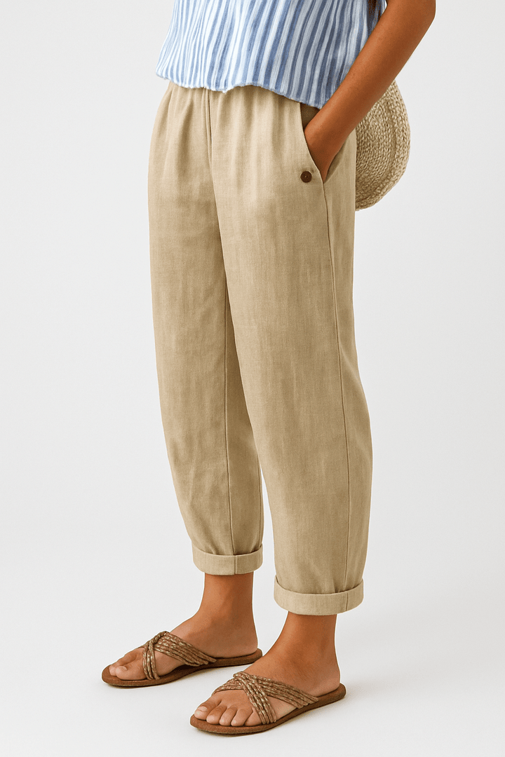 Gwendolyn | Pantalones de mujer Emily sueltos de verano con bolsillos