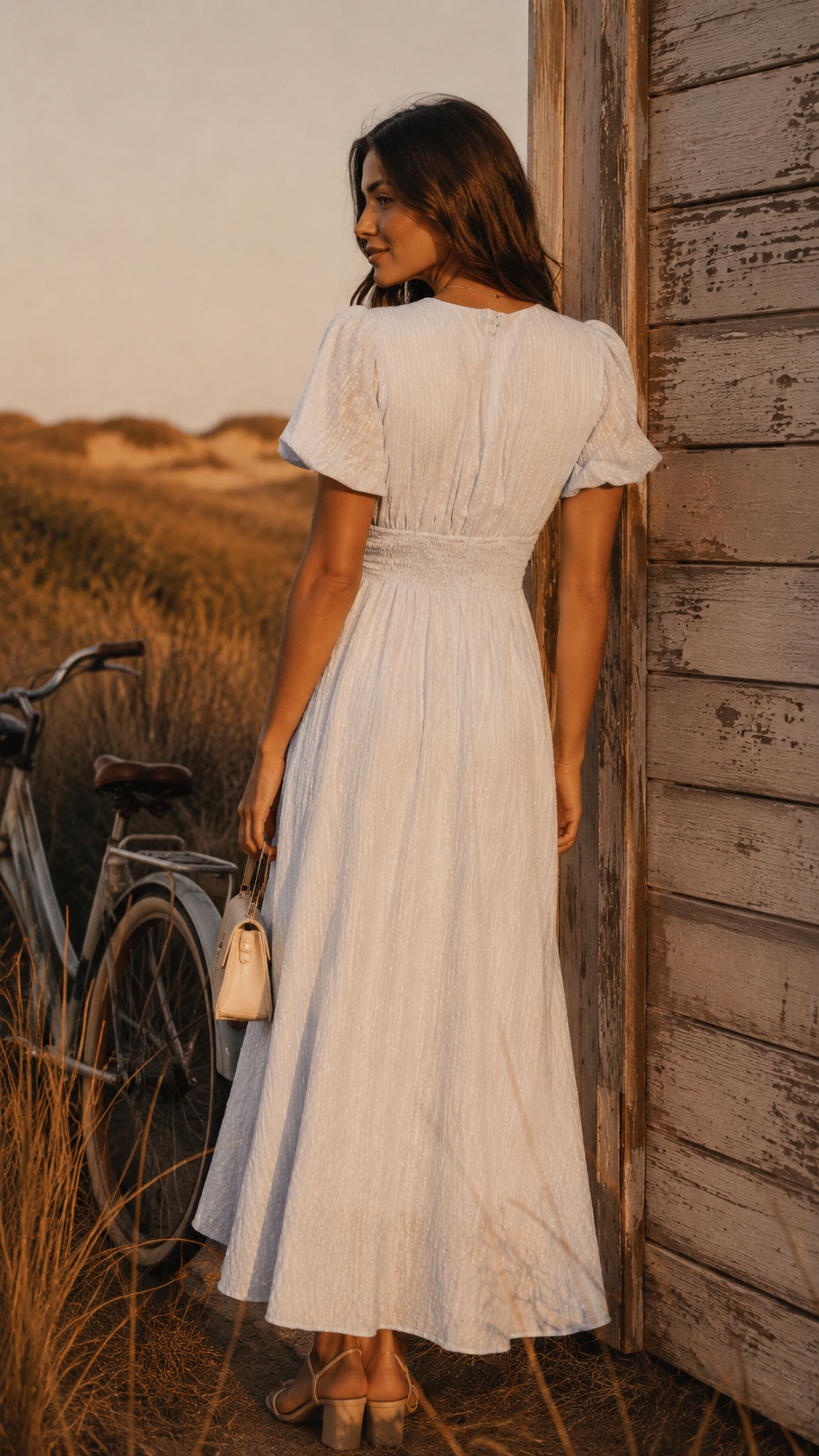 Celinda | Vestido de noche midi para mujer con escote en V