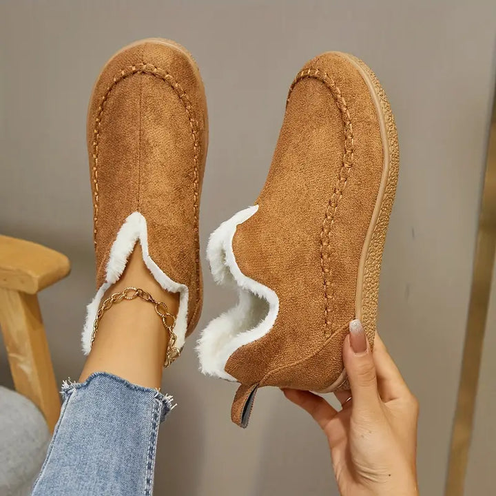 Sylwia | Zapatillas de casa para mujer con forro y suela de goma