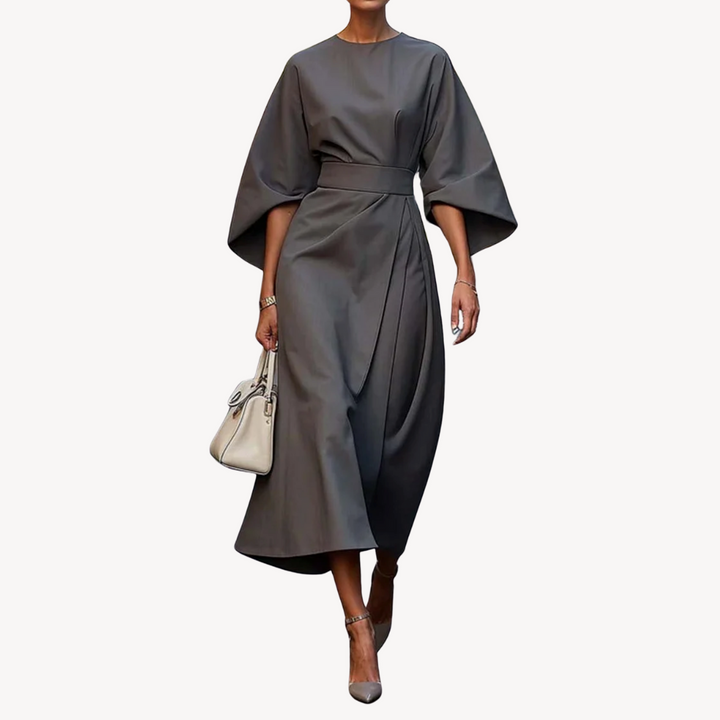 Viviana | Vestido midi elegante con mangas anchas