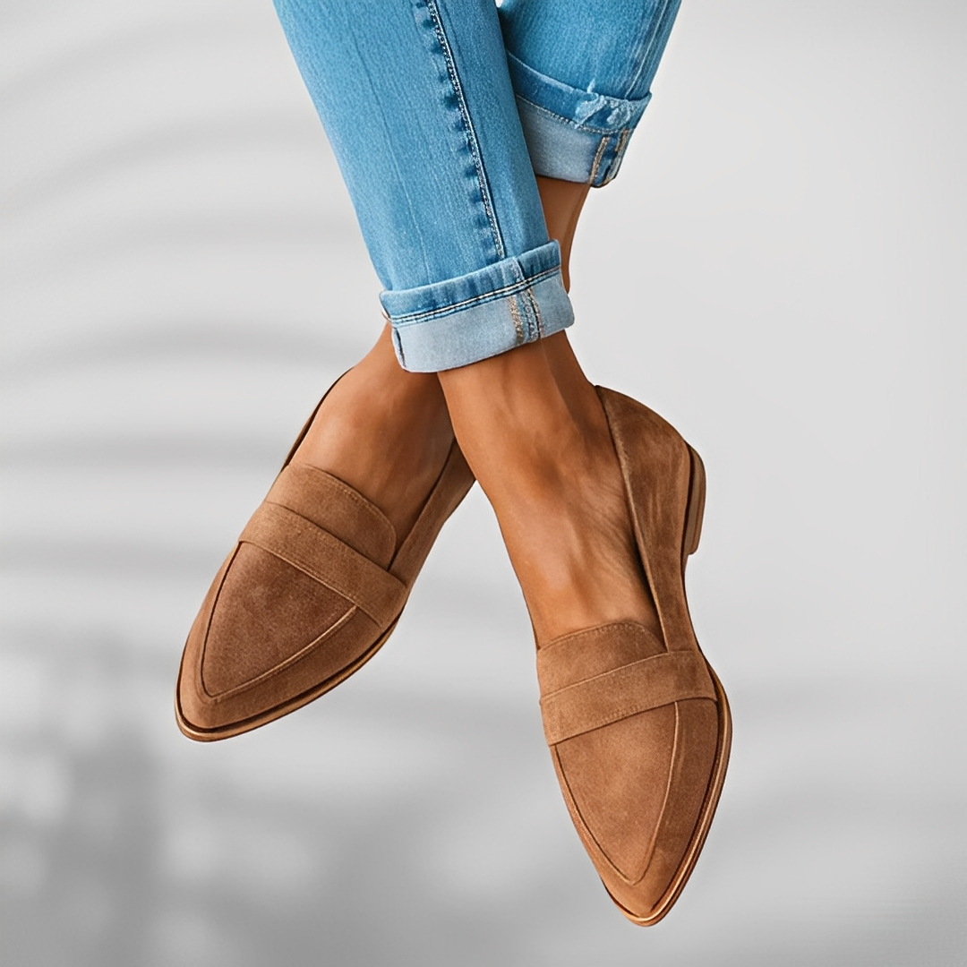 Narcissa - Zapatos de cuero para mujer para uso diario con punta estrecha