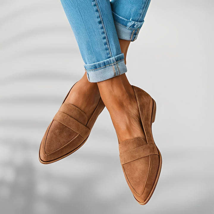 Narcissa - Zapatos de cuero para mujer para uso diario con punta estrecha