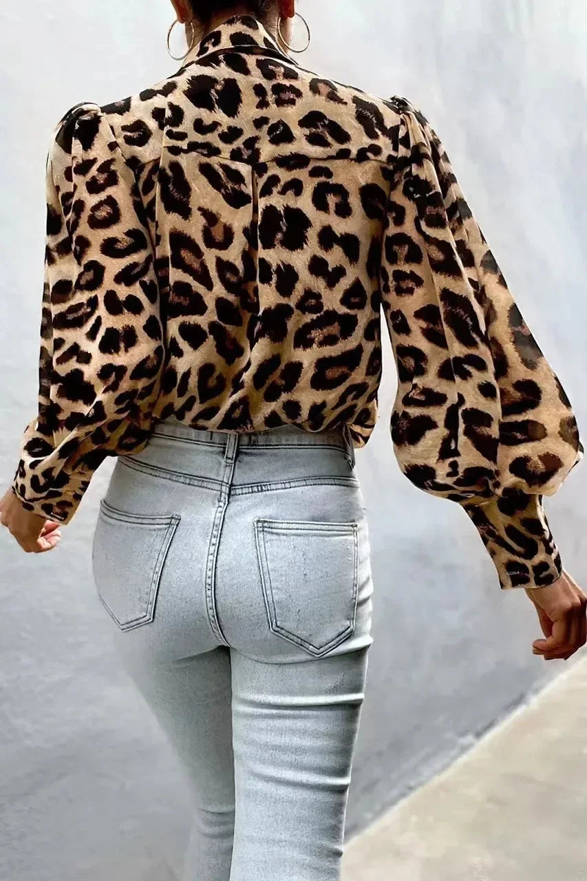 Anaya - Camisa de mujer con mangas abullonadas