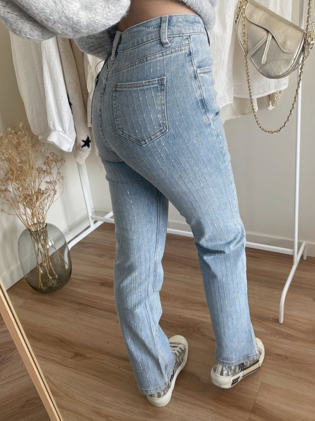 Kamila - Jeans slim fit brillantes con un toque de glamour