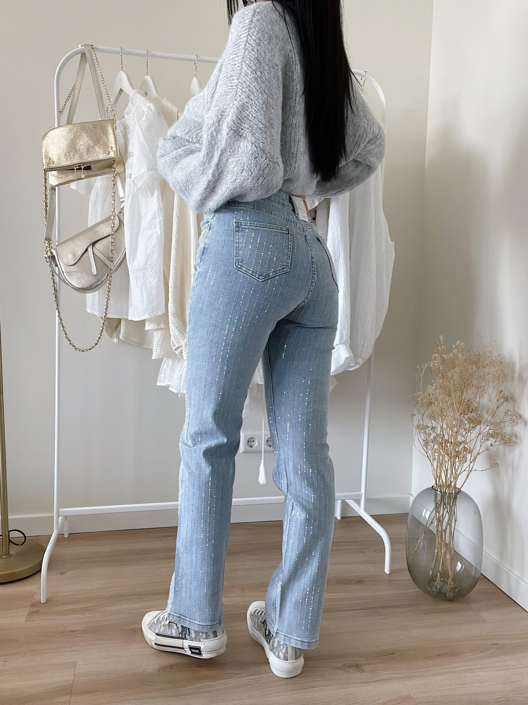 Kamila - Jeans slim fit brillantes con un toque de glamour