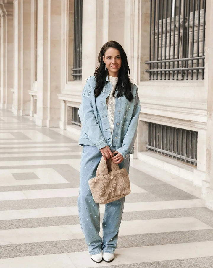 Kamila - Jeans slim fit brillantes con un toque de glamour