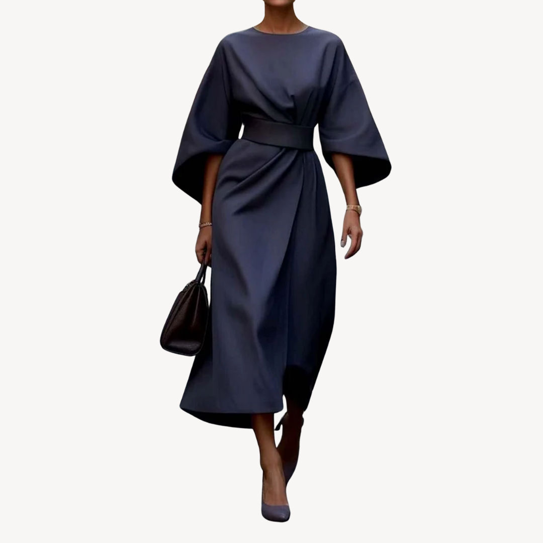 Viviana | Vestido midi elegante con mangas anchas