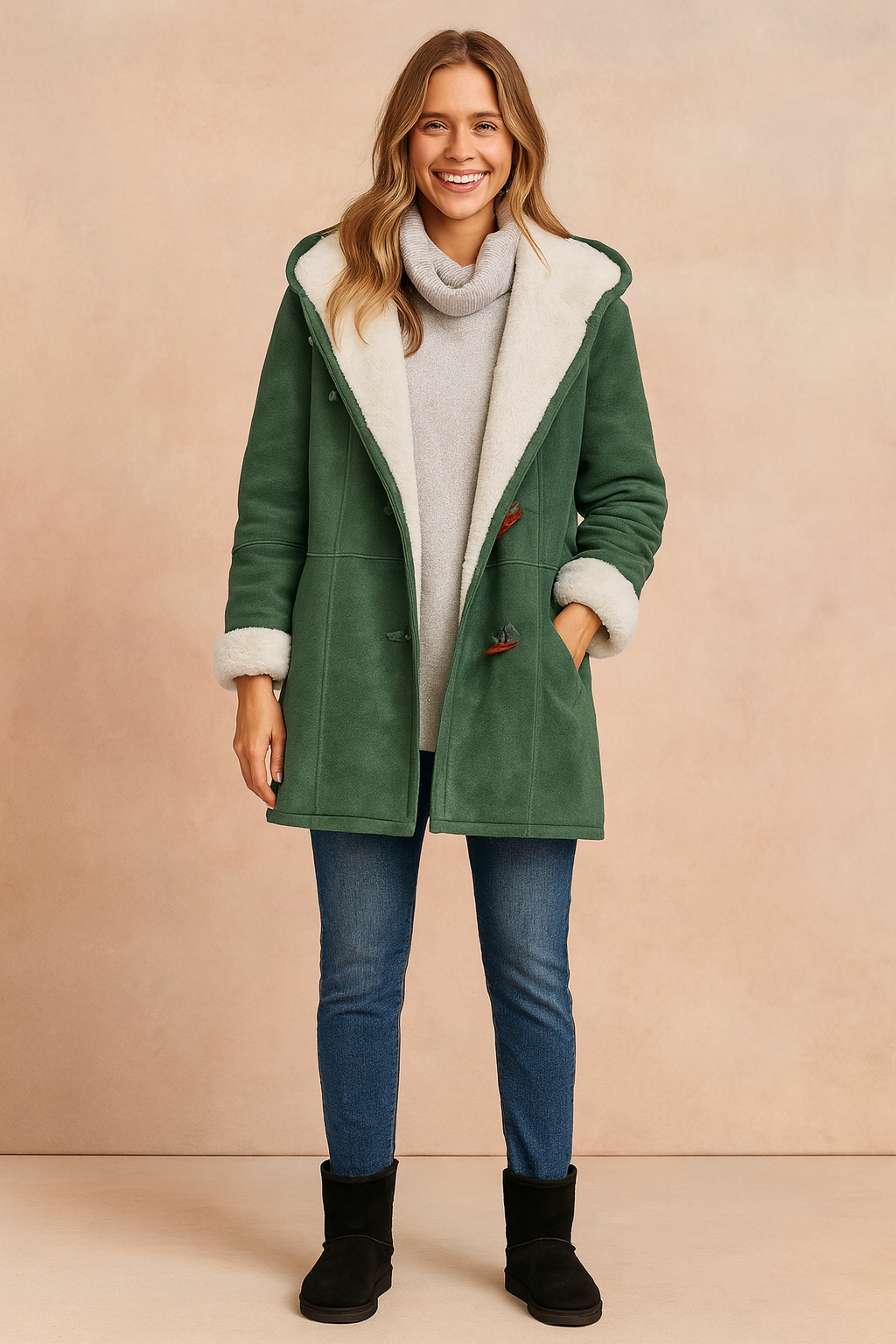 Arlena | Abrigo de invierno para mujer, cálido y elegante, con capucha