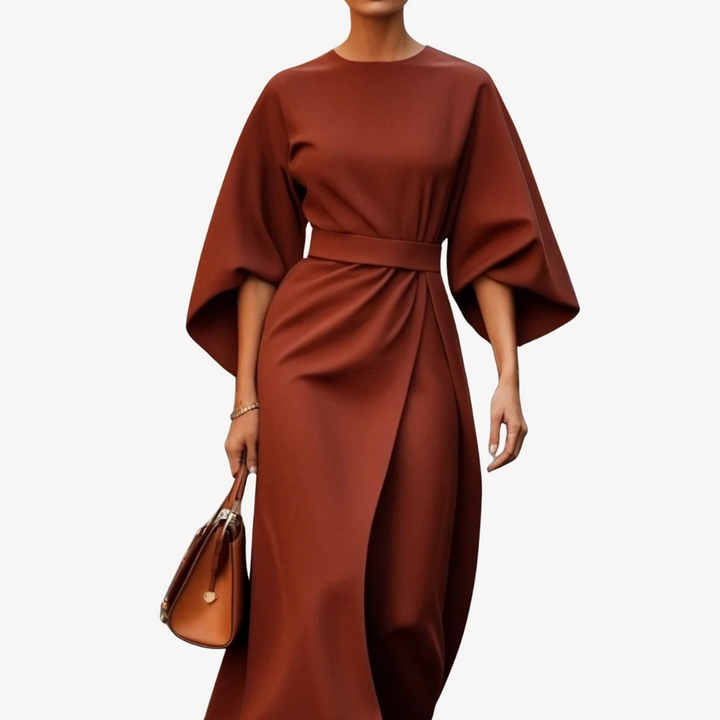 Viviana | Vestido midi elegante con mangas anchas