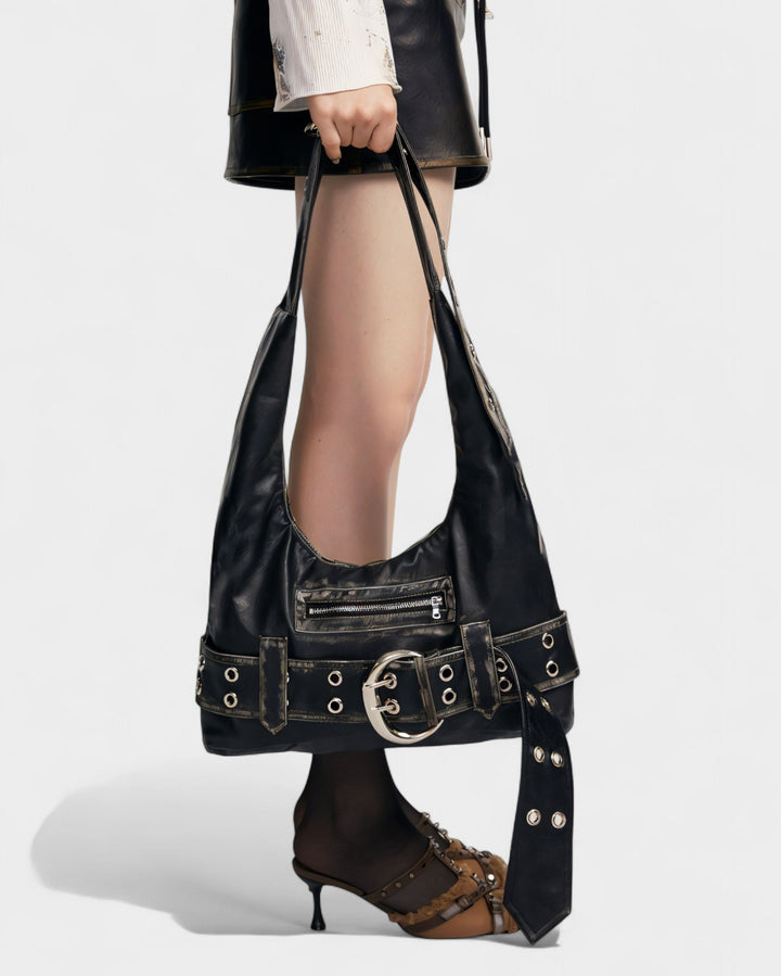 Alicja | Bolso de hombro retro de piel sintética, diseño elegante y atemporal