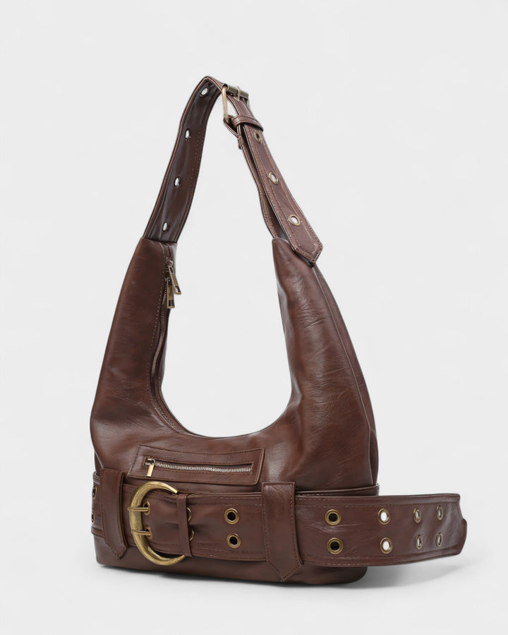 Alicja | Bolso de hombro retro de piel sintética, diseño elegante y atemporal