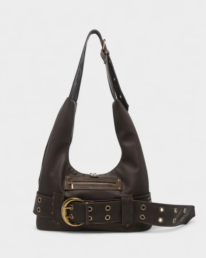 Alicja | Bolso de hombro retro de piel sintética, diseño elegante y atemporal
