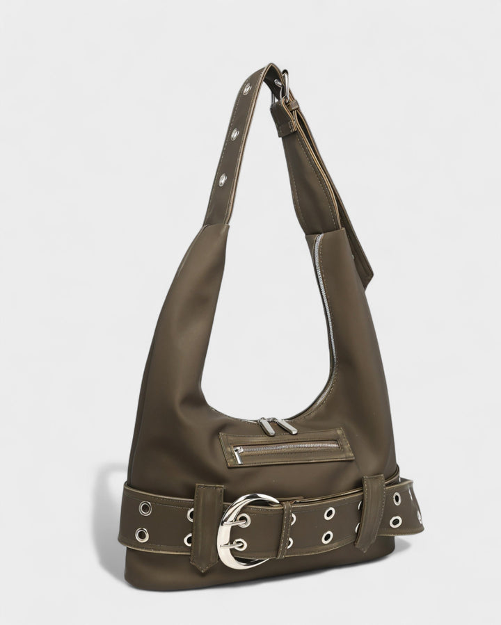 Alicja | Bolso de hombro retro de piel sintética, diseño elegante y atemporal