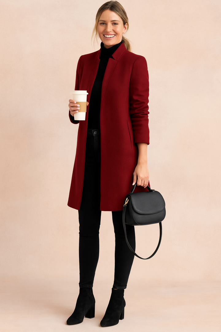 Sabrina | Abrigo clásico y elegante para mujer de corte recto