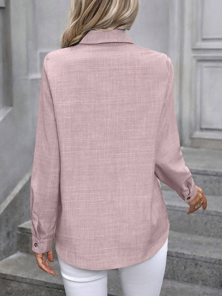 Dalilah | Camisa de mujer con cuello y manga larga, blusa elegante