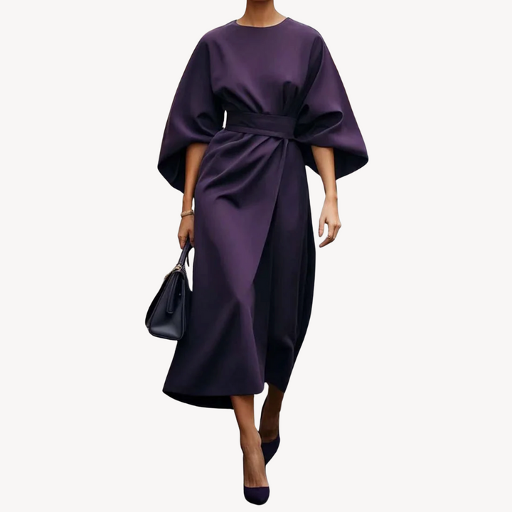 Viviana | Vestido midi elegante con mangas anchas