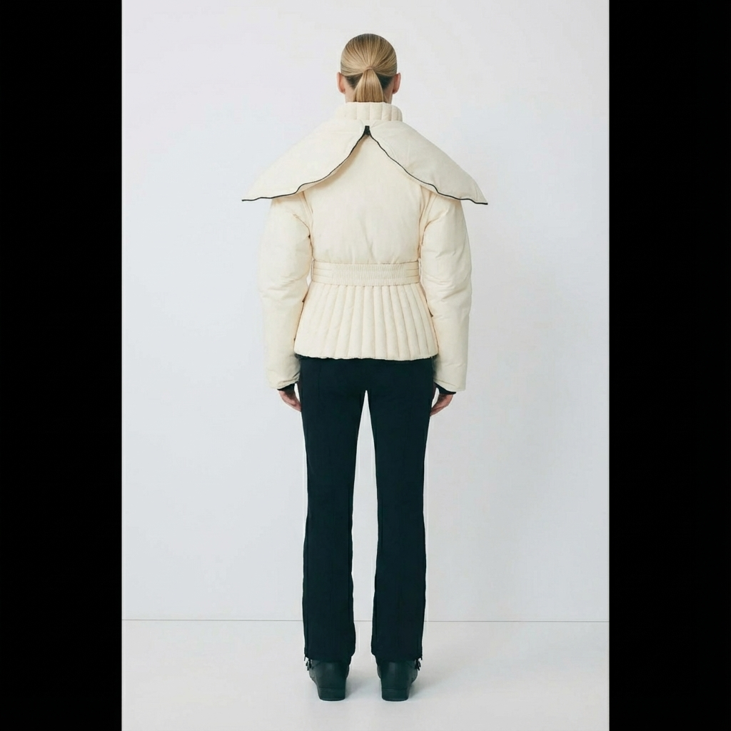 Glenda - Chaqueta de esquí impermeable con capucha desmontable y corte ajustado para mujeres
